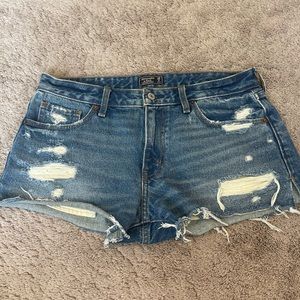 Abercrombie & Fitch Blue Jean Low Rise Shorts